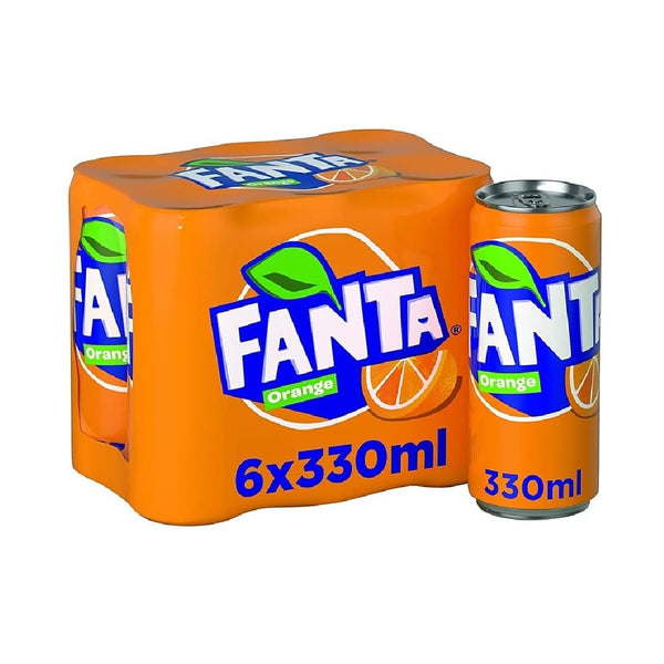 Original European FANTA Orange Flavor Soda Soft Drink- 6pack 330ml/each With FANTA