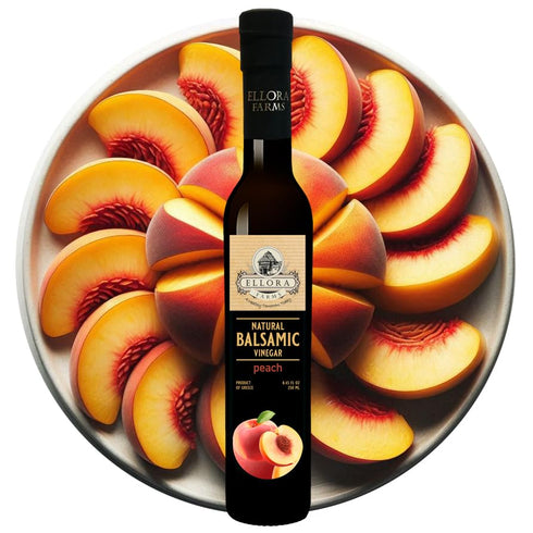 Pack Pack 2 Ellora Farms, Combo Dates and Peach Infused Balsamic Vinegar Creme, All-Natural, No- Additives, No-Added
