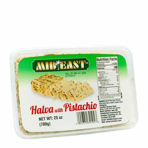 Mid East Halva with Pistachio 25 oz