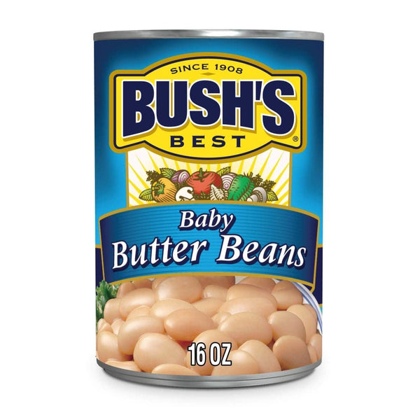 BUSH'S BEST Canned Baby Butter Beans, Source of Plant Based Protein and