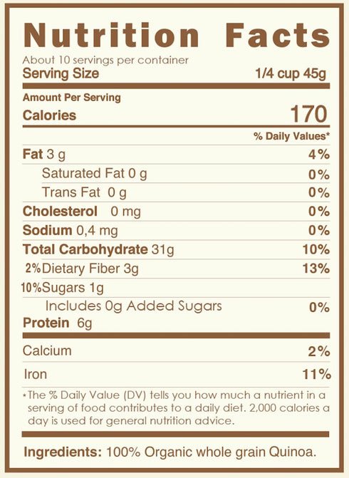 Andean Foods Organic 1 lb, 16 oz White Quinoa PREMIUM QUALITY Superfood Grain Non-GMO, Gluten Free, Vegan