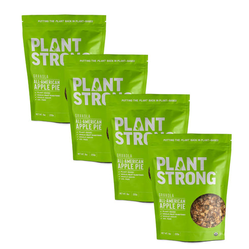 PLANTSTRONG All-American Apple Pie Granola Whole Grain Oil-Free Granola with Chewy Dried