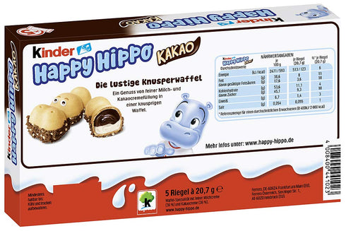5 3.5 (Pack 10) Kinder Happy Hippo Piece, Ounces