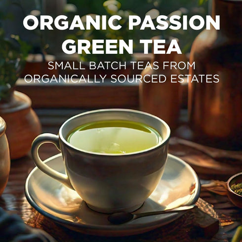 100 100% Maud's Organic Passion Green Tea Pods, ct, Recyclable Single Serve Tea Pods Gourmet Blended Tea Leaves