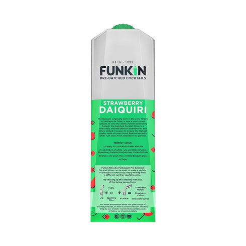 1L Funkin Strawberry Daiquiri Cocktail Mixer | Premium Real Fruit Mixer for Cocktails, Smoothies, and Non-Alcoholic