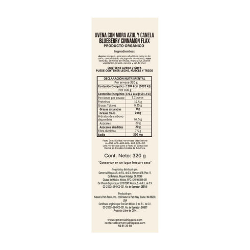 1.4 oz. 8-Count (Pack 6) Nature's Path Organic Optimum Power Oatmeal