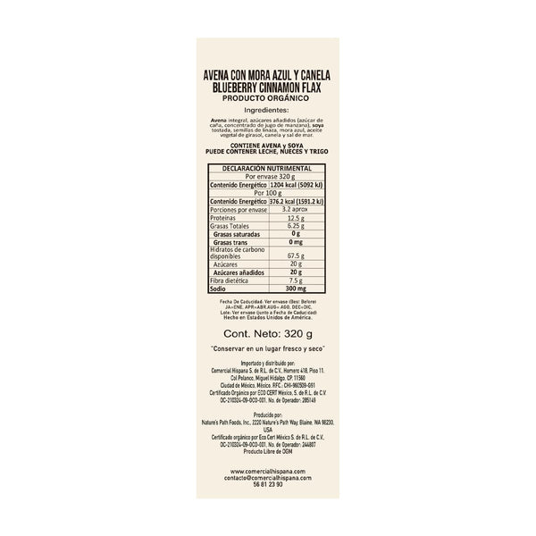 1.4 oz. 8-Count (Pack 6) Nature's Path Organic Optimum Power Oatmeal