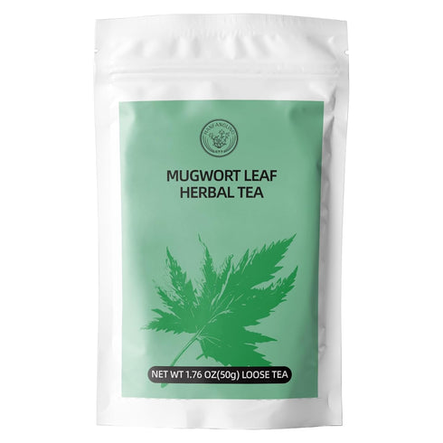 HANFANGLING Mugwort Leaf Herbal Tea - Loose Leaf Natural Mugwort Sprouts, 1.76oz