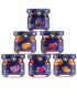 AGADE 6 1.06 oz (30 Set, 6.35 oz Mini Fruit Jam Variety Tasting Basket, x g) Glass Jars Strawberry, Apricot, Raspberry