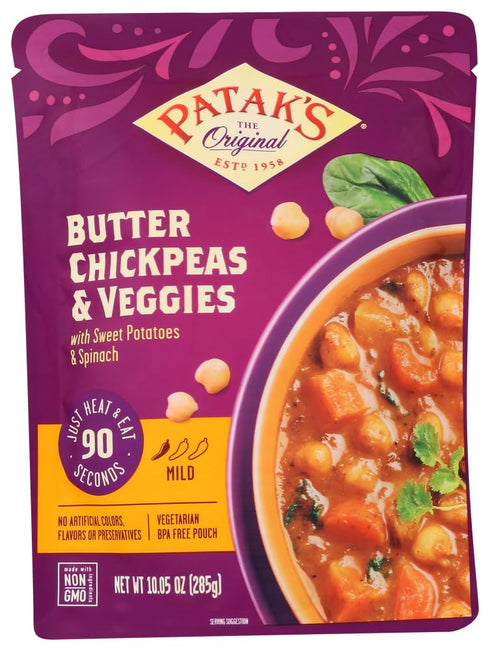 Patak's - Ready To Eat Vegetarian Meals, (4 Pack) (Butter Chickpeas &