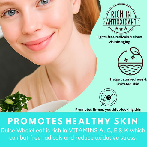 (8oz Ocean's Balance Organic Whole Leaf Dulse Maine Coast Vegetables for Keto, Paleo Diet, & Vegan Diets Sweet Seaweed