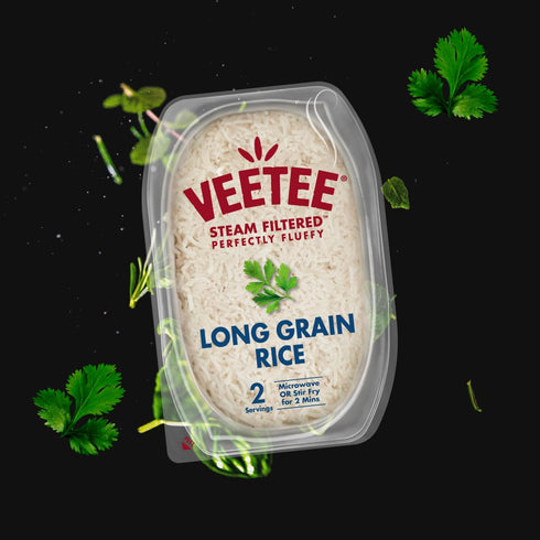 12-Pack 10.6 oz 1 Veetee - Lavinia Essentials Bundle: Long Grain Rice Steam Filtered Microwaveable Tray + Utility Prop.