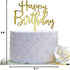 Happy Birthday Cake Topper, Mirror Gold Acrylic for Birthday Party Decorations