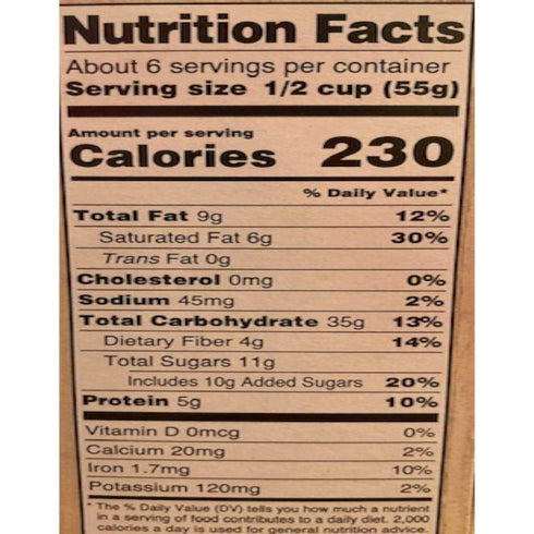 Simply Nature 12.3 oz Coconut Chia Granola Cereal, Organic