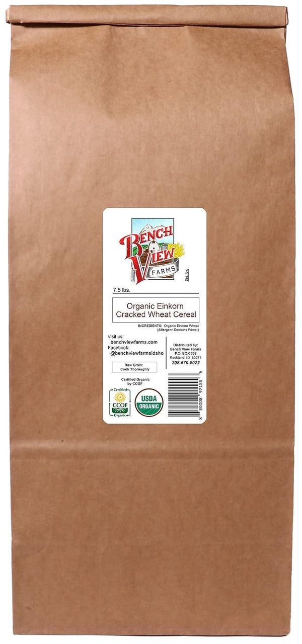 Organic Einkorn Cracked Wheat Cereal - 7.5lbs