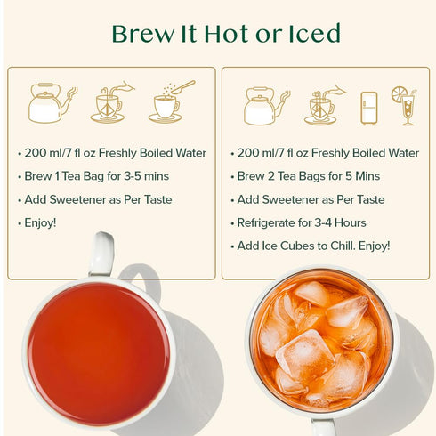 VAHDAM Darjeeling Black Tea Bags, 100 Count, High Caffeine, Non GMO, Gluten Free, Smooth & Sweet