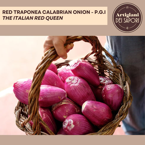6.3 oz, ARTIGIANI DEI SAPORI - Red Tropea Calabrian Onions, Italian Sweet and Sour Red Onion, Product of Italy