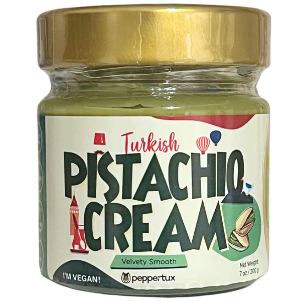 Peppertux Pistachio Butter Spread Vegan, Gluten-Free, High-Protein Nut Butter for Desserts, Ice