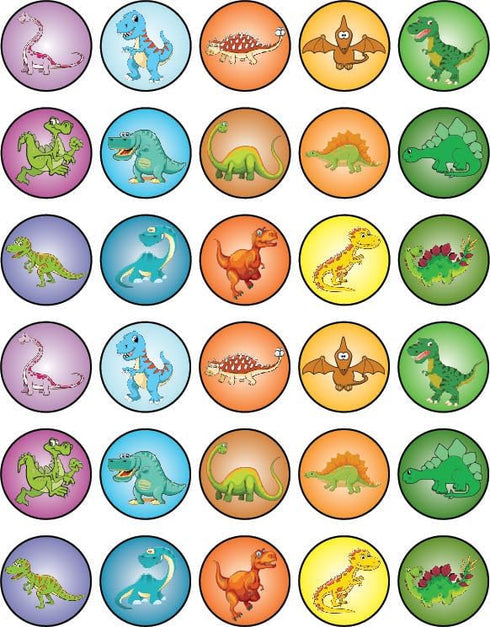 30 x Cupcake Toppers, Themed of Monster Green Collection, Edible Cake Decorations, Uncut on Wafer Sheet