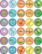 30 x Cupcake Toppers, Themed of Monster Green Collection, Edible Cake Decorations, Uncut on Wafer Sheet