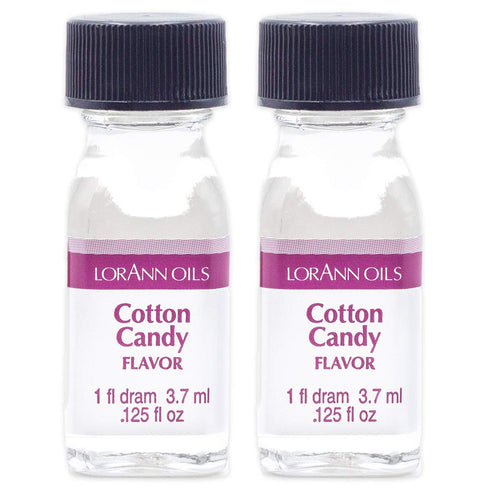 LorAnn Oils Super Strength Flavoring - Cotton Candy, Pack of 2, 0.125 fl oz - Used for Candy Making, Baking
