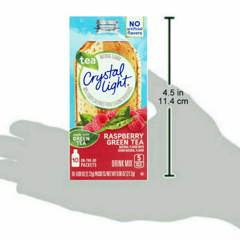 5 Packet, 0.09 Packets, 10 Count (Pack 6) Crystal Light On-The-Go Drink Mix, Natural Flavor Powdered Beverage Mix, Made