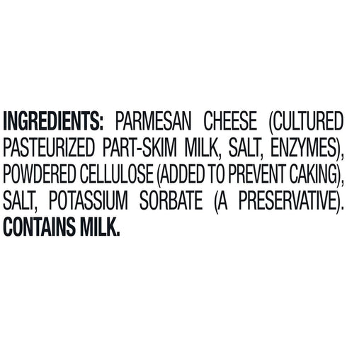 Generic 24 oz (1.5 lb) 10 Grated Parmesan Cheese, Real Milk Parmesan, rBST-Free, Aged for Months