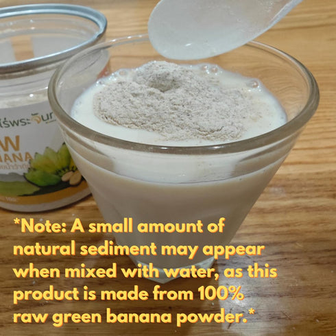 100g 100% Raw Banana Powder Natural Green Banana Flour Made from Thai Namwa Bananas | No Sugar, No Additives