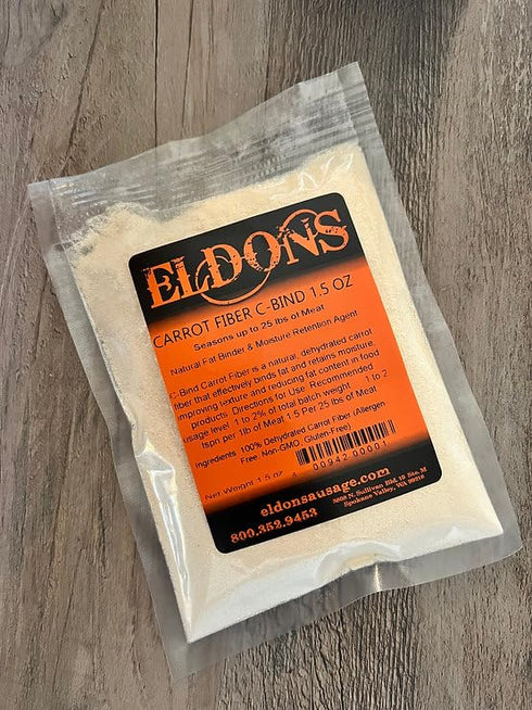 Eldons Sausage and Jerky Supply 1.5 oz Carrot Fiber Binder C-Bind Natural Sausage Binder - Moisture Retention