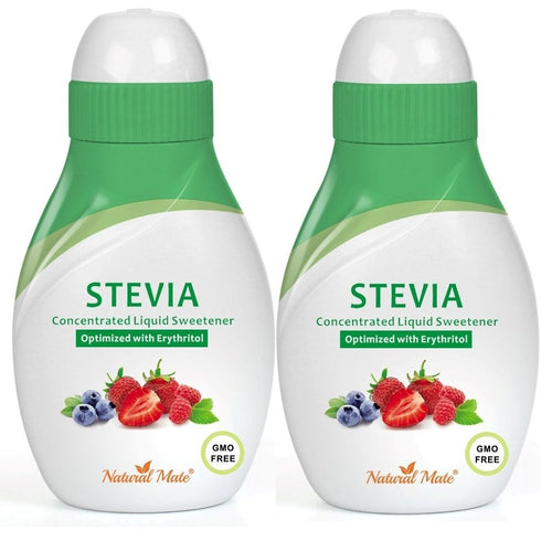 Stevia Concentrated Liquid Sweetener (Optimized with Erythritol) 1.33 FL OZ (37 mL) - 2 Pack