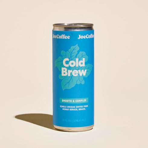 (Pack 12) Joe Coffee Company - Black Cold Brew Ready-to-Drink Specialty Coffee Cans of | NYC Roaster, Rainfoest