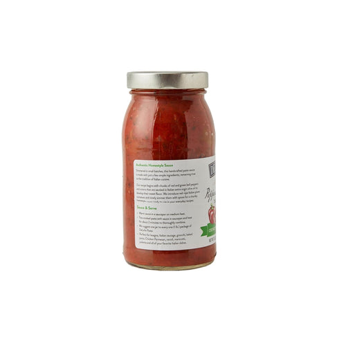 Slow-Simmered 25.5 oz (4 Pack) DeLallo Peppers and Onions Pasta Sauce, Made with Roma Tomatoes, for Homestyle Rich