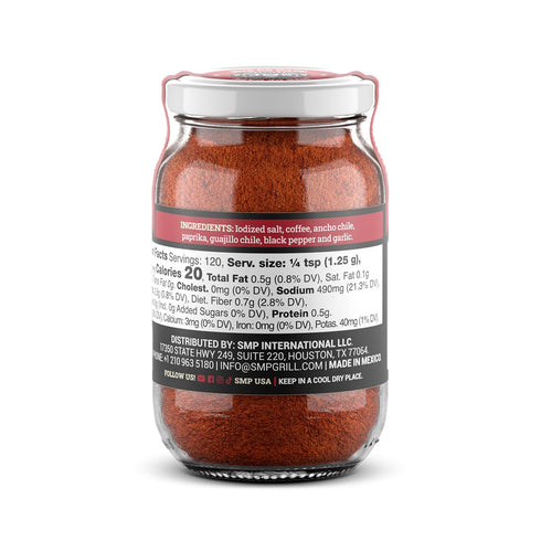 Rub,100% 5.2 oz SMP Rub de Caf - Coffee-Infused BBQ Dry Natural & Preservative-Free, Tenderizes Tough Cuts, Perfect
