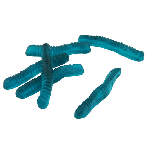 Gummy (5 FirstChoiceCandy Sweet & Sour Worms, Multi Flavors and Solid Colors Pound, Blue Raspberry)