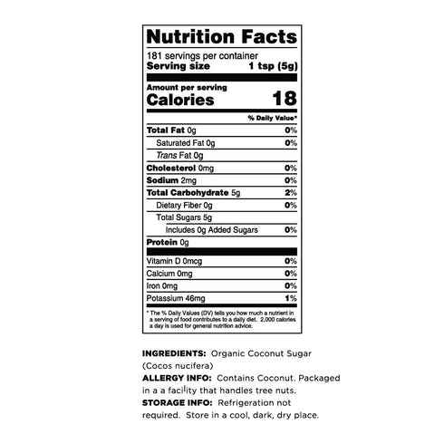 2 Lbs Terrasoul Superfoods Organic Coconut Sugar, - Low Glycemic | Unrefined | Trace Minerals