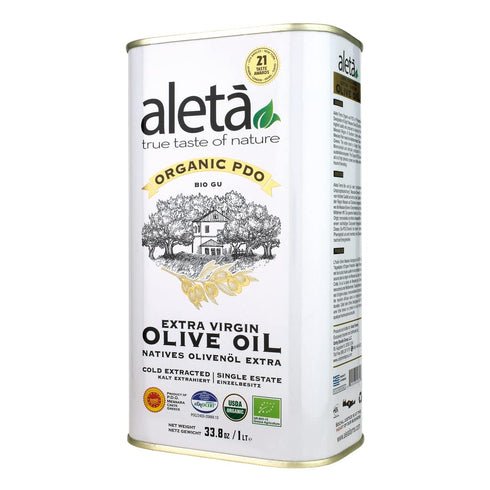 Aleta, USDA Organic Greek Extra Virgin Olive Oil, EU Certified Single Estate