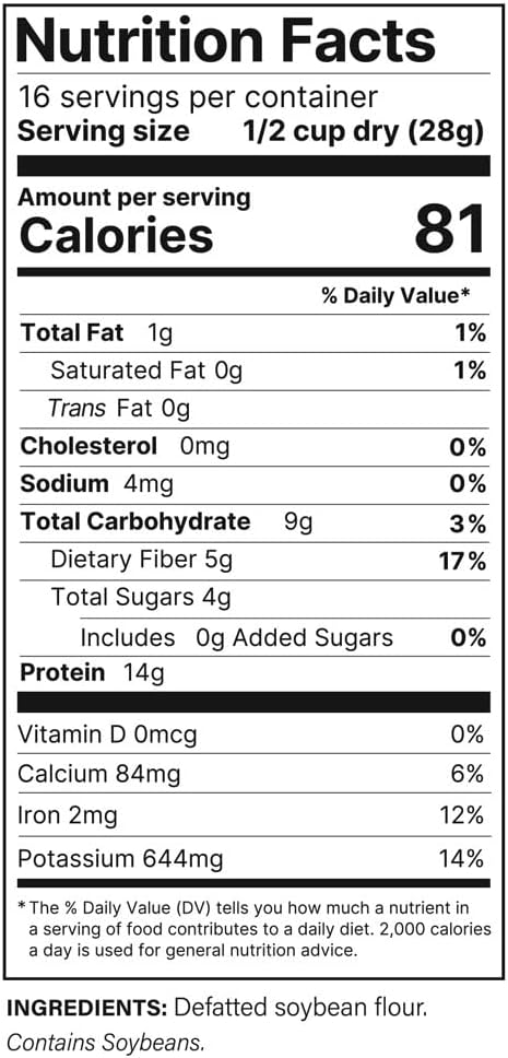 1 lb (Pack 2), Plant Basics - Hearty Plant Protein - Unflavored Chunks, of Non-GMO, Gluten Free, Low Fat, Low Sodium