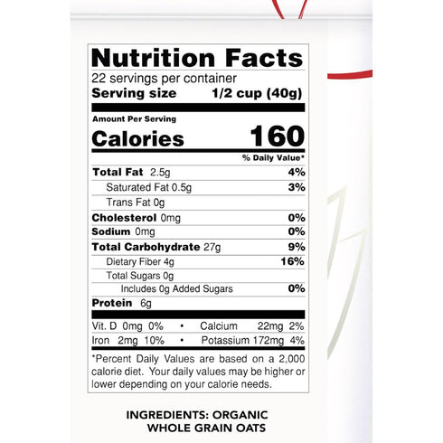 32 GF Harvest Gluten Free Organic Rolled Oats, Ounce Bag, Oat