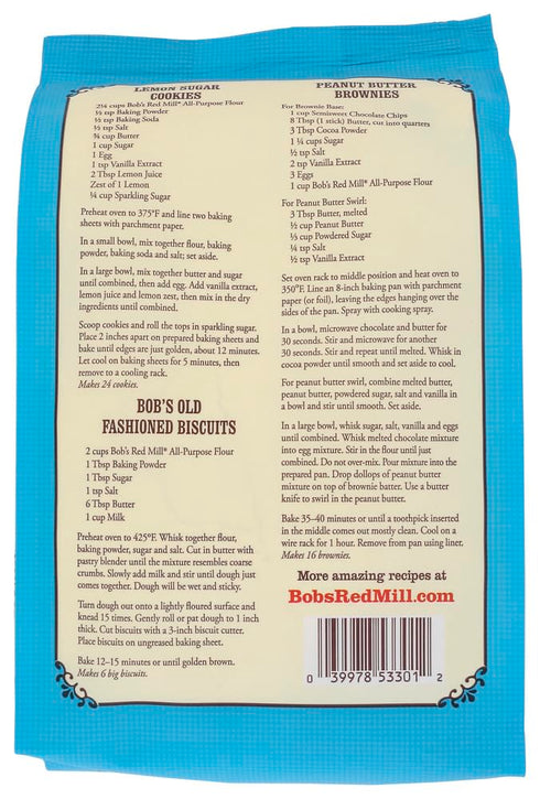 5 lb 4 Bobs Red Mill Unbleached White All-Purpose Baking Flour - - Case