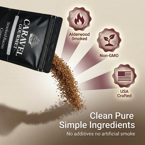 14 oz Smoked Bacon Salt for Cooking or Finishing Natural and Flavorful Coarse Alderwood Smoked Salt for Seasoning Meats