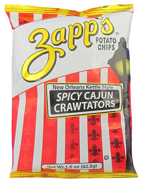 Zapps New Orleans Kettle-Style Potato Chips, Cajun Crawtator Crunchy Chips with a