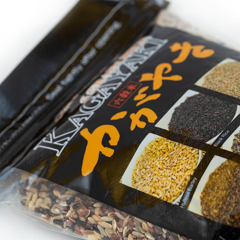 6 2.2lb Kagayaki Grain Rice California Premium Mixed Whole Grain Blend with Brown, Black, Red, and Green Rice, Soybeans