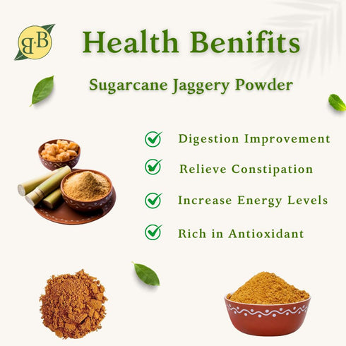 (250 B&B Organics Grinded sugarcane jaggery/nattu sarkarai g)
