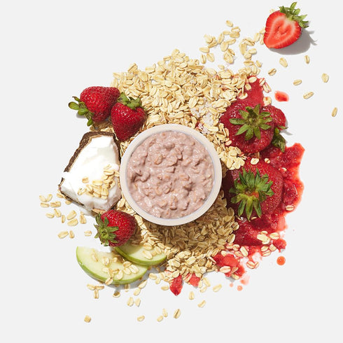 5oz MUSH Overnight Oats - Strawberry - Good Source of Fiber, Non-GMO, Dairy Free, Gluten Free