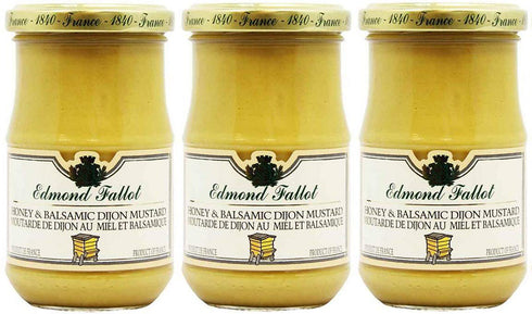 Edmond Fallot Mustard - Honey and Balsamic Dijon Mustard, 7.4oz Jars (Pack of 3)