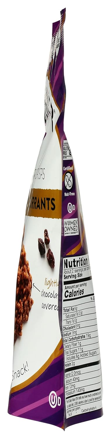 8-Pack, 2oz Undercover Chocolate Quinoa Crisps - Milk Chocolate + Currants Quinoa Crisps | Bags | Gluten Free
