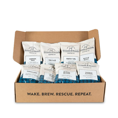 Grounds & Hounds Eight Coffee Blend Sample Kit - 100% Organic Coffee