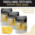 Piacelli 3Pack Angel Tufts Pasta- Angel Pasta Made from Durum Wheat With Rich Taste & Silky Texture- Protein Noodles