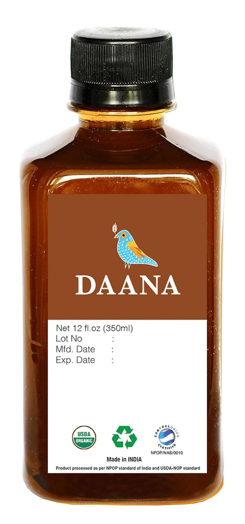 (12 oz) Daana Mustard Oil: CERTIFIED USDA ORGANIC, EXTRA VIRGIN, COLD PRESSED