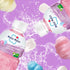 (6 Mogu Mogu Drink Cotton Candy Bottles) Delicious drinks made with nata de coco (coconut jelly). Fun chewable juice